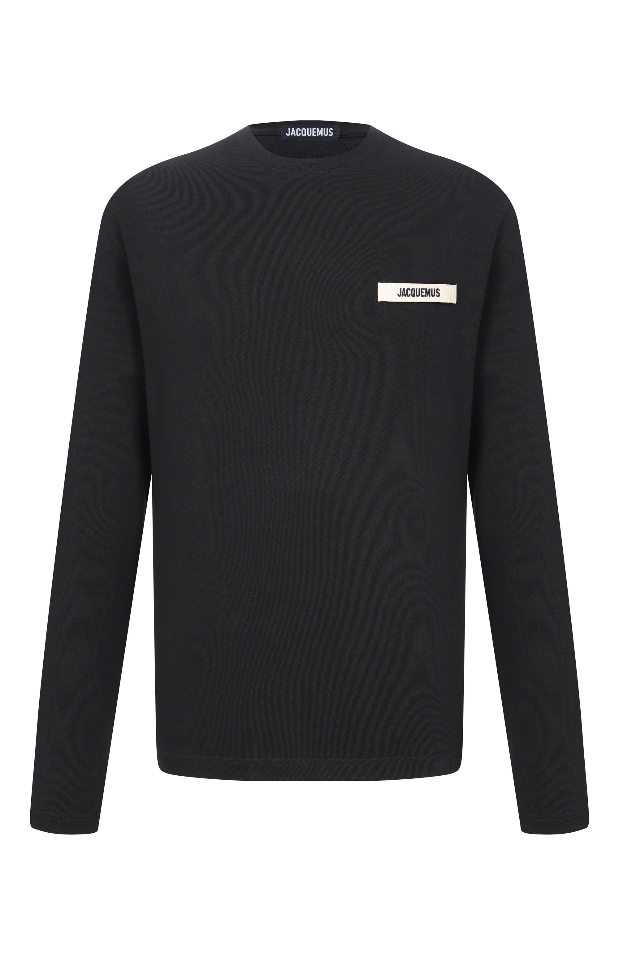 Хлопковый лонгслив JACQUEMUS черного цвета по цене 27800 руб., арт. 25HTSM00570/AJ00226, фото 1 Хлопковый лонгслив JACQUEMUS, арт. 25HTSM00570/AJ00226, фото 1