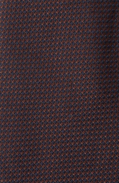 Галстук из шелка и хлопка CANALI темно-коричневого цвета по цене 18500 руб., арт. 18/HJ04180, фото 4 Галстук из шелка и хлопка CANALI, арт. 18/HJ04180, фото 4