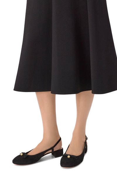 Замшевые туфли dior ballet DIOR черного цвета по цене 122000 руб., арт. KCB968CQV, фото 2 Замшевые туфли dior ballet DIOR, арт. KCB968CQV, фото 2