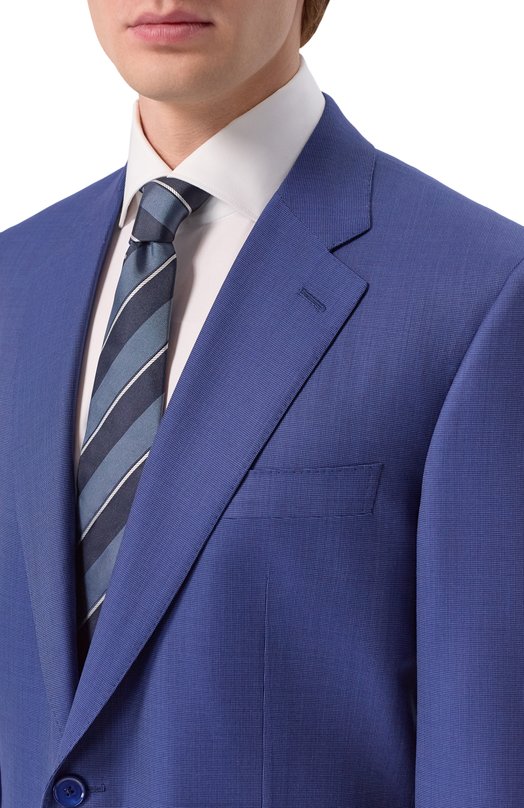 Шелковый галстук Canali 18/HJ04578 Синий  18/HJ04578 Фото 2