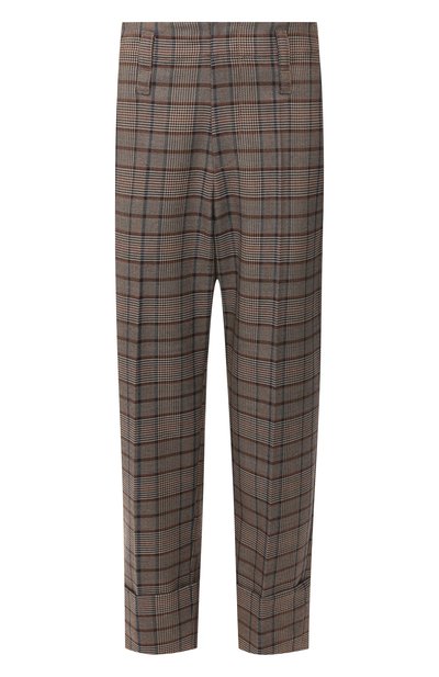 Женские брюки из смеси шерсти и хлопка BRUNELLO CUCINELLI, арт. MP519P7027