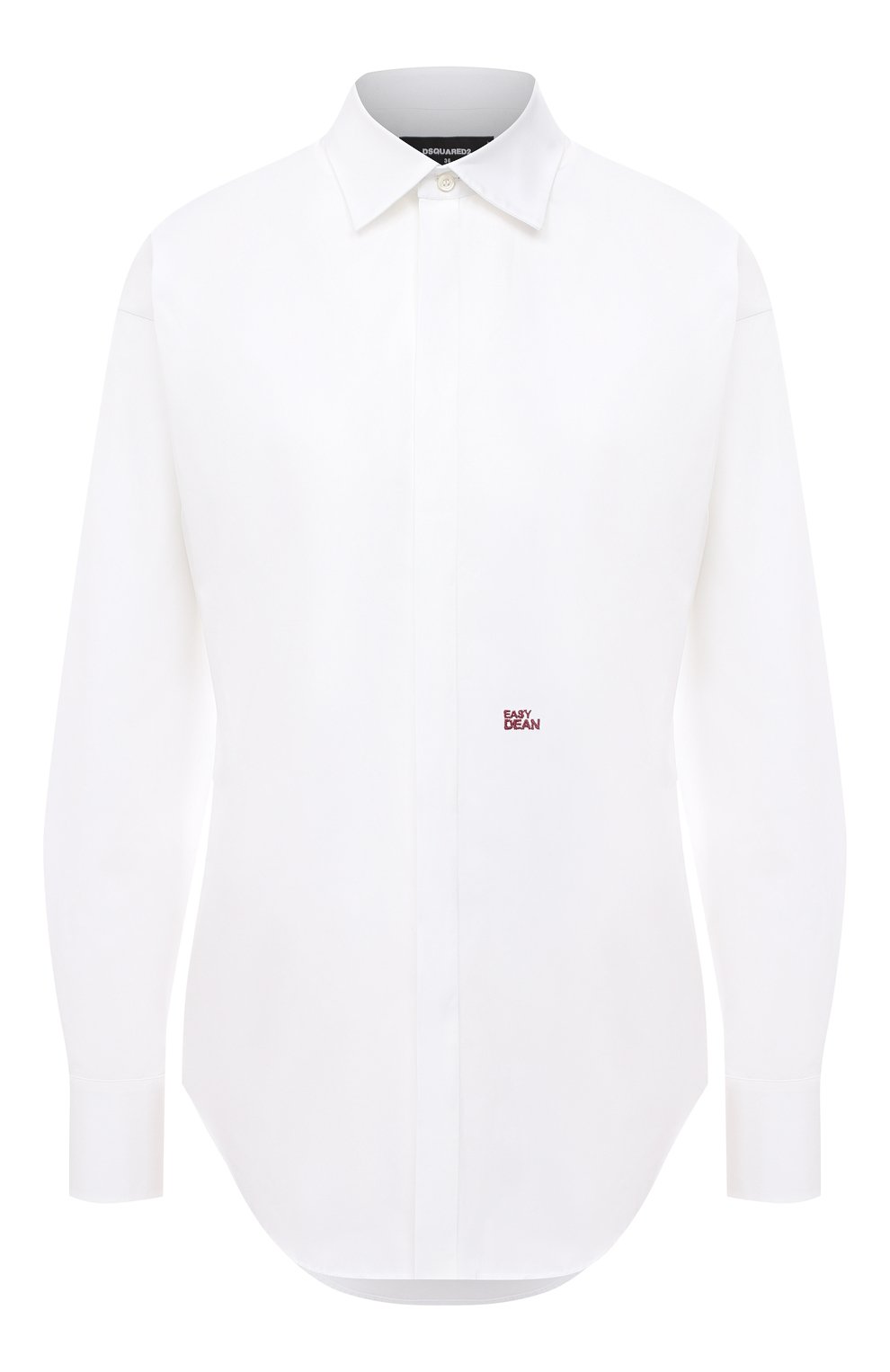 Хлопковая рубашка DSQUARED2 белого цвета по цене 42950 руб., арт. S75DL0737/S35244, фото 1 Хлопковая рубашка DSQUARED2, арт. S75DL0737/S35244, фото 1