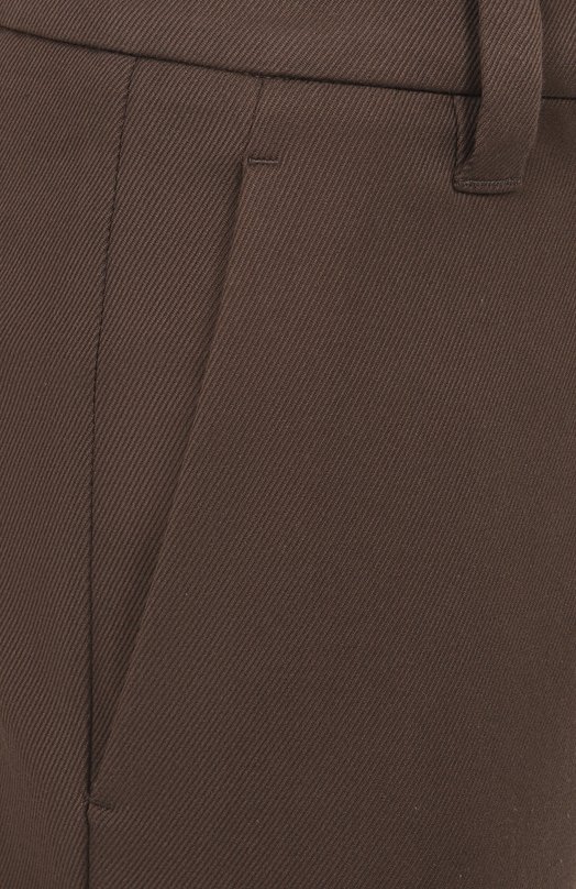 Хлопковые брюки Brunello Cucinelli MP126P7258 Коричневый  MP126P7258 Фото 6
