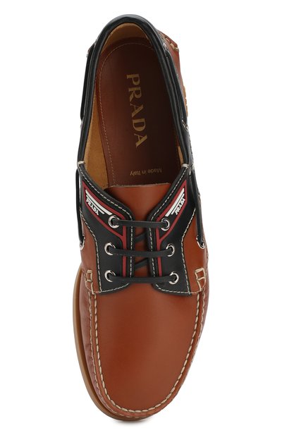 Кожаные топсайдеры PRADA, арт. 2EG269-3F3Y-F0L3R, фото 5