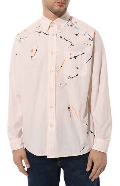 Хлопковая рубашка BOSS ORANGE бежевого цвета по цене 11800 руб., арт. 50488098, фото 3 Хлопковая рубашка BOSS ORANGE, арт. 50488098, фото 3