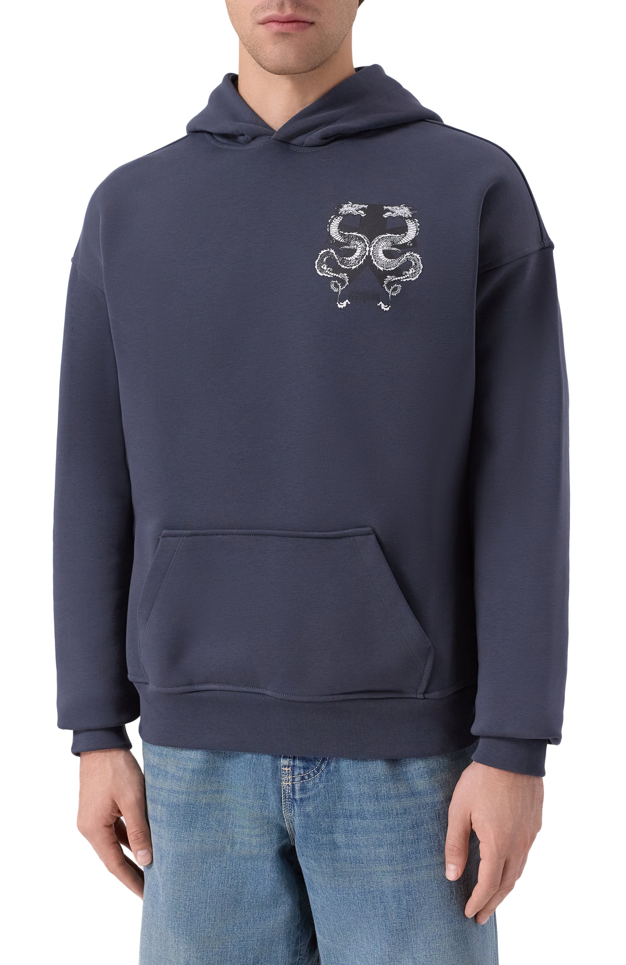 Хлопковое худи COMME DES FUCKDOWN темно-серого цвета по цене 12950 руб., арт. CFABM01845, фото 3 Хлопковое худи COMME DES FUCKDOWN, арт. CFABM01845, фото 3