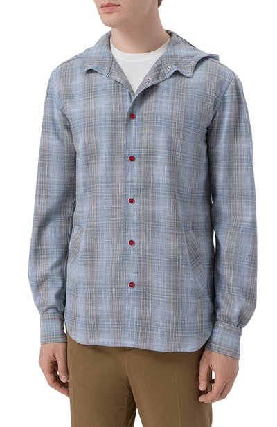 Рубашка из шерсти и шелка KITON, арт. UMCMARK0628G, фото 3