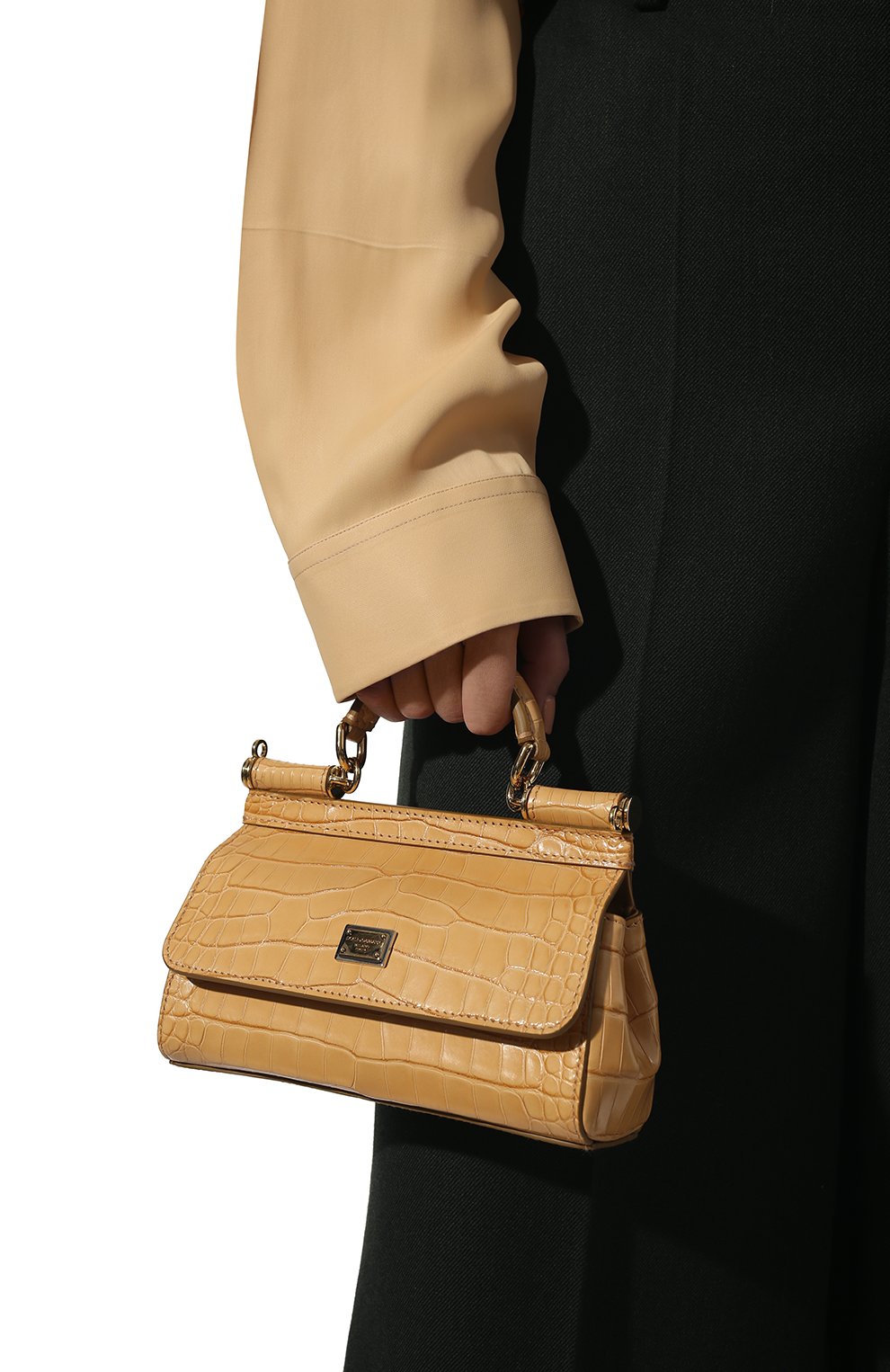 Сумка sicily из кожи аллигатора DOLCE & GABBANA бежевого цвета по цене 868000 руб., арт. BB7116/A2R08/AMIS, фото 6 Сумка sicily из кожи аллигатора DOLCE & GABBANA, арт. BB7116/A2R08/AMIS, фото 6