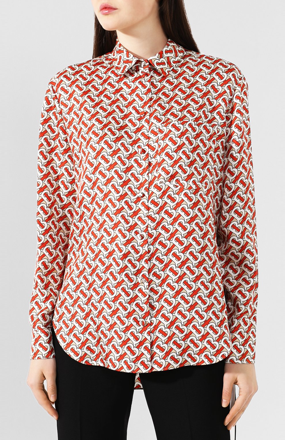 Шелковая рубашка BURBERRY, арт. 8016683, фото 3