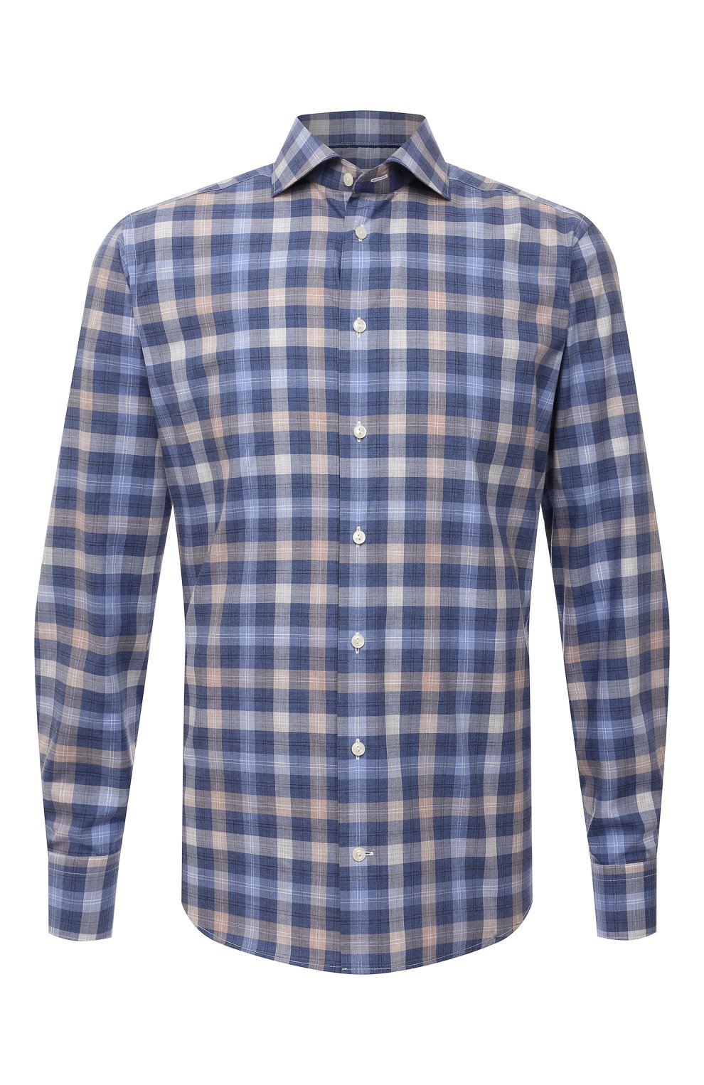 Хлопковая сорочка ETON синего цвета по цене 24550 руб., арт. 1000 03181, фото 1 Хлопковая сорочка ETON, арт. 1000 03181, фото 1