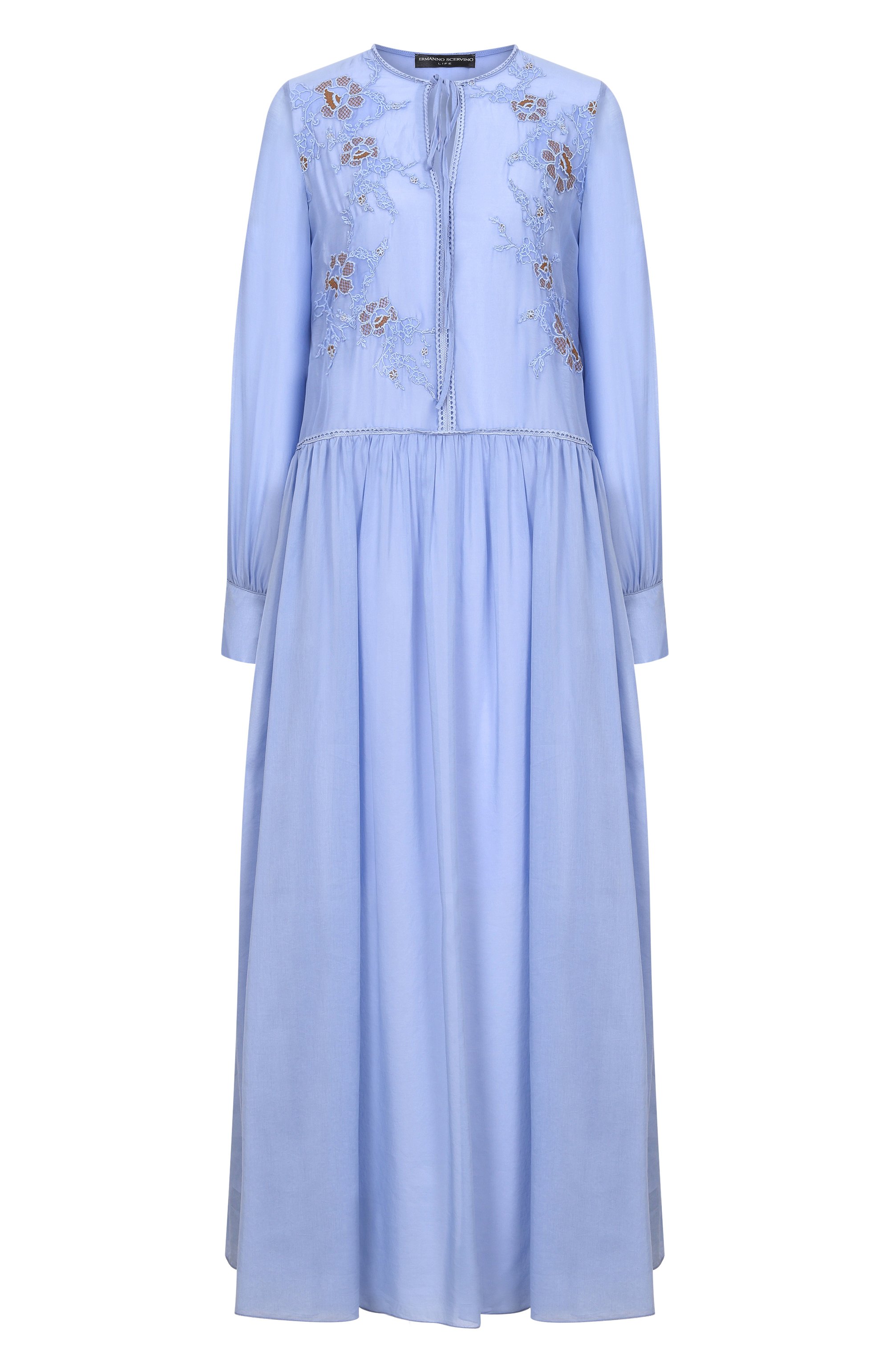 Платье из хлопка и шелка ERMANNO SCERVINO, арт. D484Q624XYR, фото 1