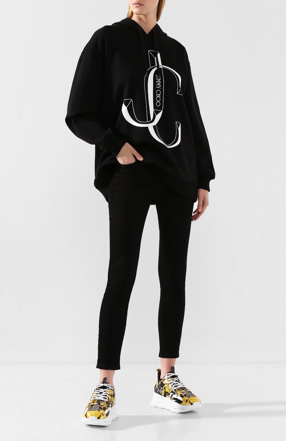 Хлопковое худи JIMMY CHOO, арт. JC-H00DIE/S005, фото 2