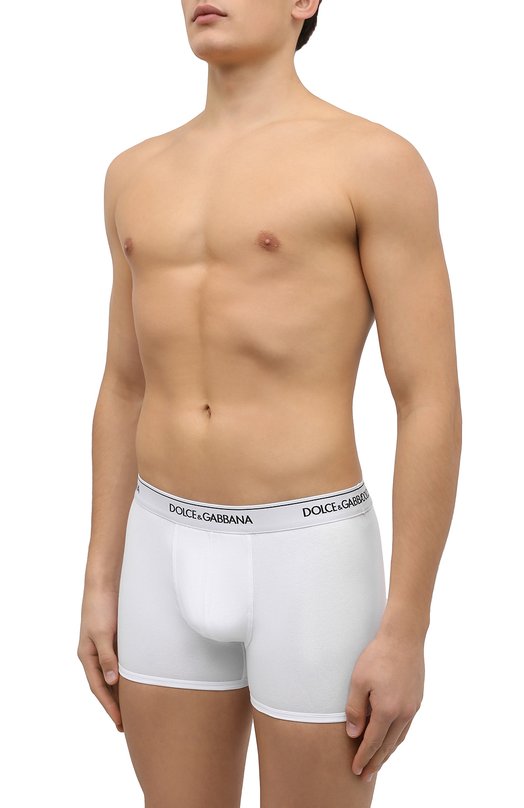 Комплект из двух хлопковых боксеров Dolce & Gabbana M9C07J/FUGIW Белый  M9C07J/FUGIW Фото 2