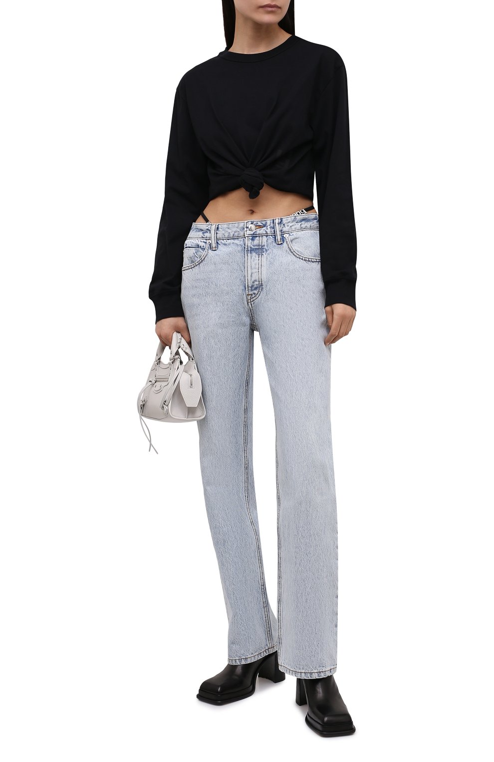 Хлопковый лонгслив ALEXANDERWANG.T, арт. 4CC3211280, фото 2