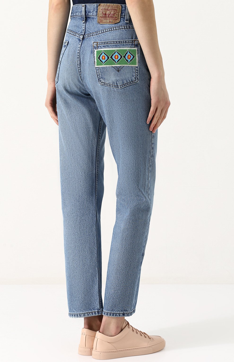 Укороченные джинсы прямого кроя с потертостями ICONS OF CALIFORNIA, арт. L505BT_PS1, фото 4