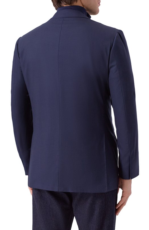 Шерстяной пиджак Kiton UG81K0982823 Синий  UG81K0982823 Фото 5