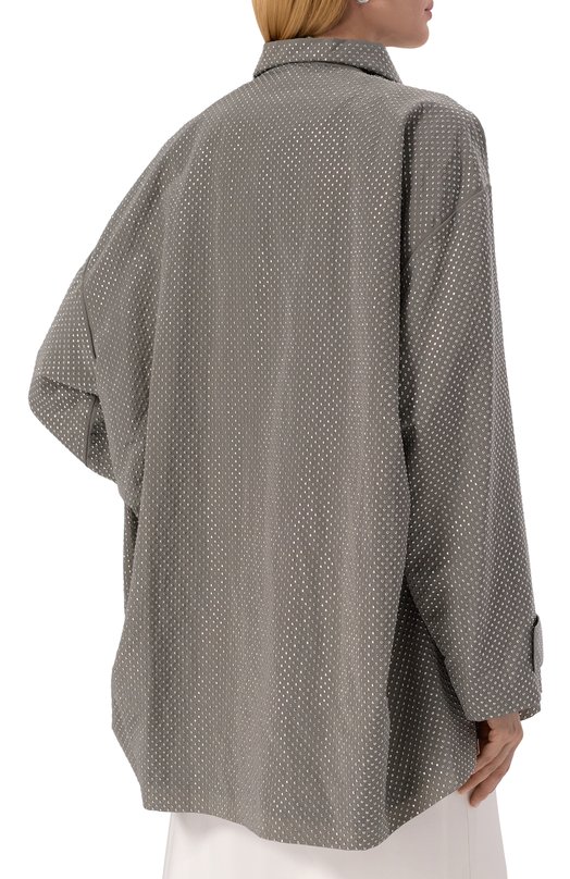 Парка с отделкой стразами Pinko 104598/A2BW Серый  104598/A2BW Фото 4