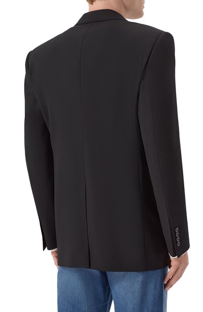 Шерстяной пиджак DOLCE & GABBANA черного цвета по цене 343500 руб., арт. G2WQ5T/FUBG3, фото 4 Шерстяной пиджак DOLCE & GABBANA, арт. G2WQ5T/FUBG3, фото 4