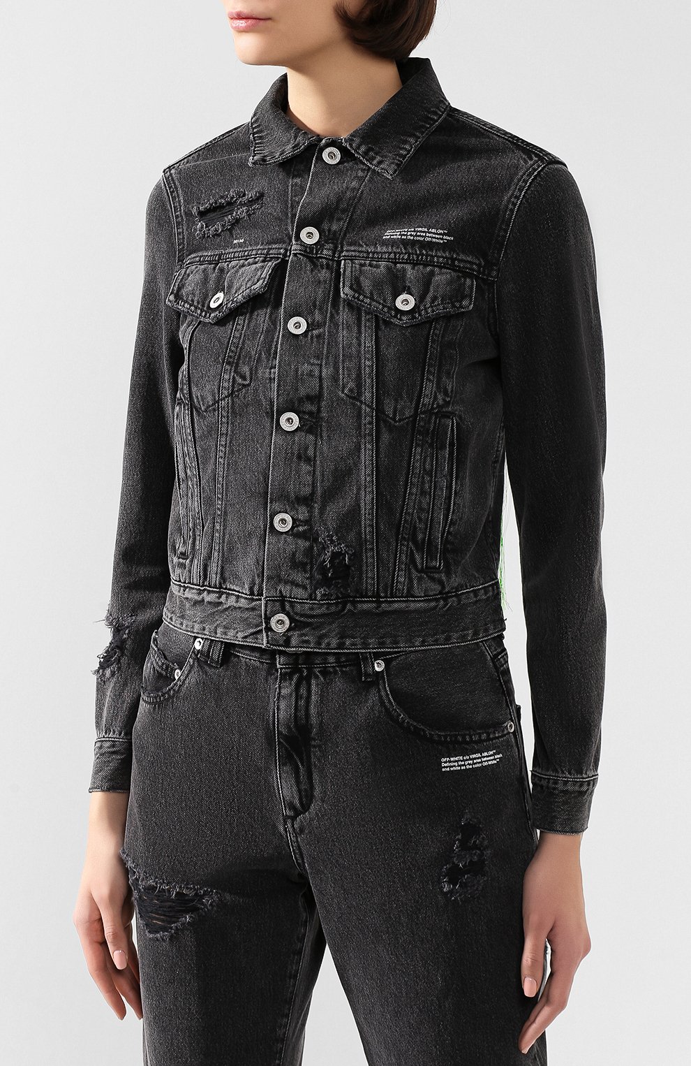 Джинсовая куртка OFF-WHITE, арт. 0WYE012F197740637540, фото 3