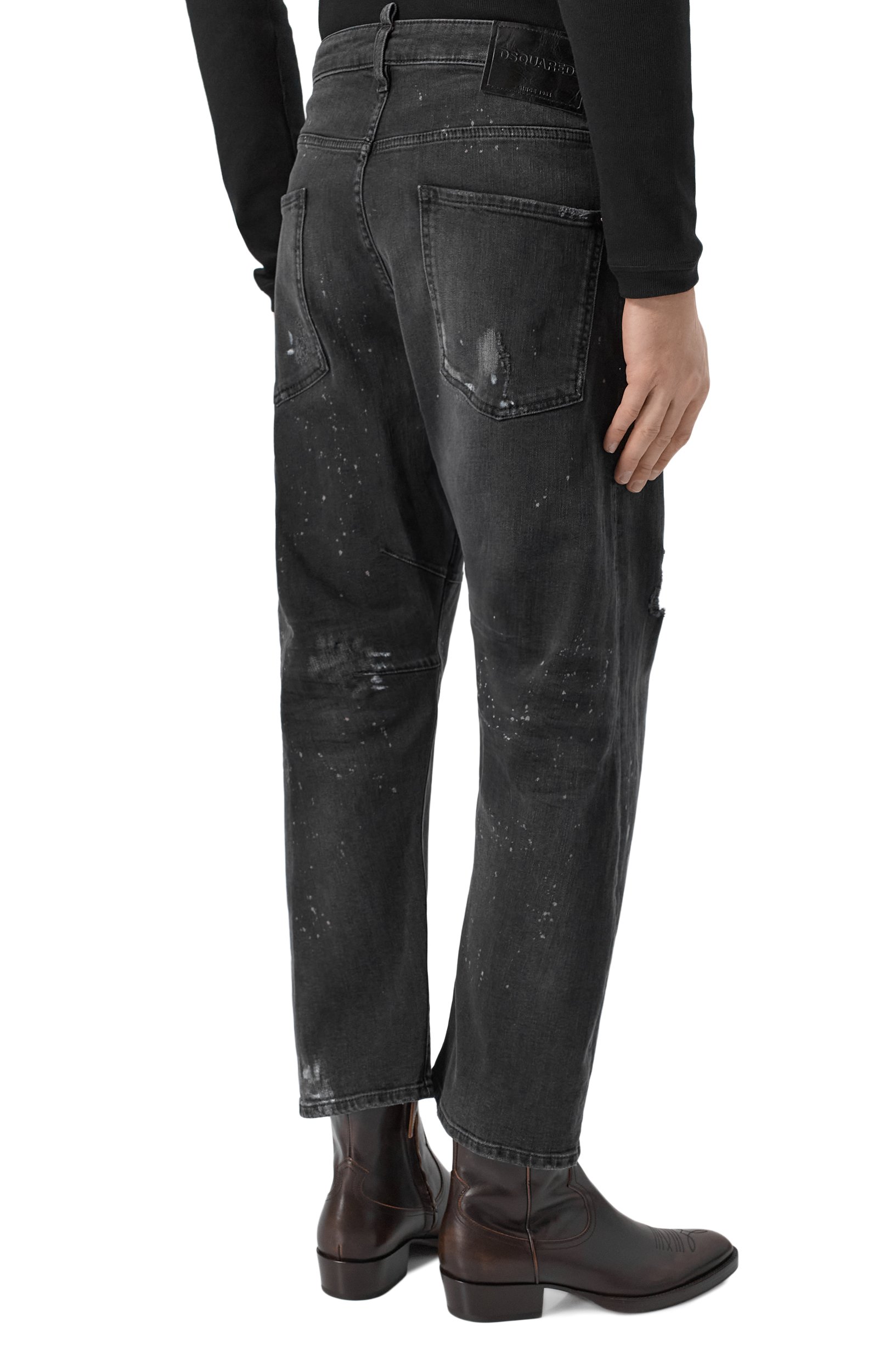 Джинсы kawaii DSQUARED2 темно-серого цвета по цене 83600 руб., арт. S74LB1974/D30046, фото 4 Джинсы kawaii DSQUARED2, арт. S74LB1974/D30046, фото 4