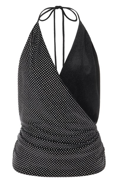 Женский топ с отделкой стразами BALMAIN, арт. FF1AG715/MH23