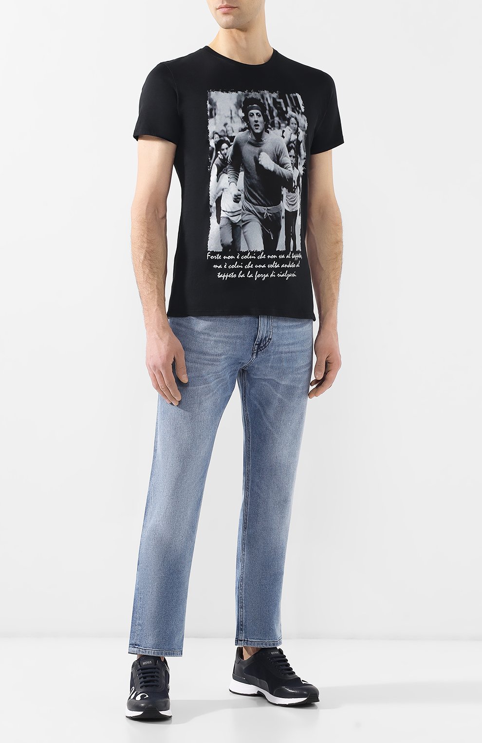 Хлопковая футболка BISIBIGLIO черного цвета по цене 7210 руб., арт. F0RZA R0CKY, фото 2 Хлопковая футболка BISIBIGLIO, арт. F0RZA R0CKY, фото 2