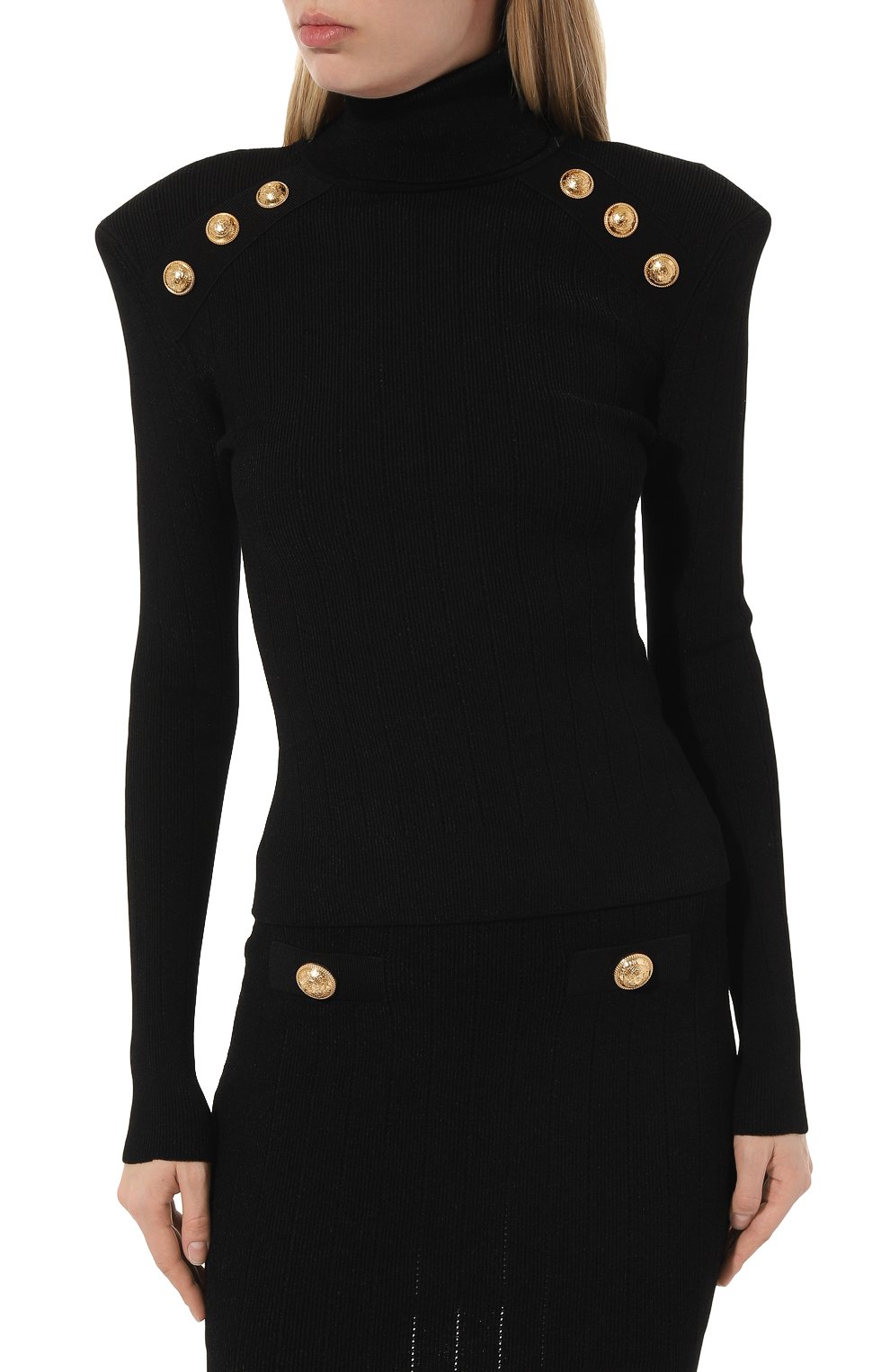 Водолазка из вискозы BALMAIN, арт. AF0KH000KB07, фото 3