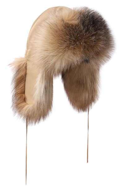 Мужская шапка-ушанка стильная саша с мехом песца FURLAND, арт. 0107603310003600141