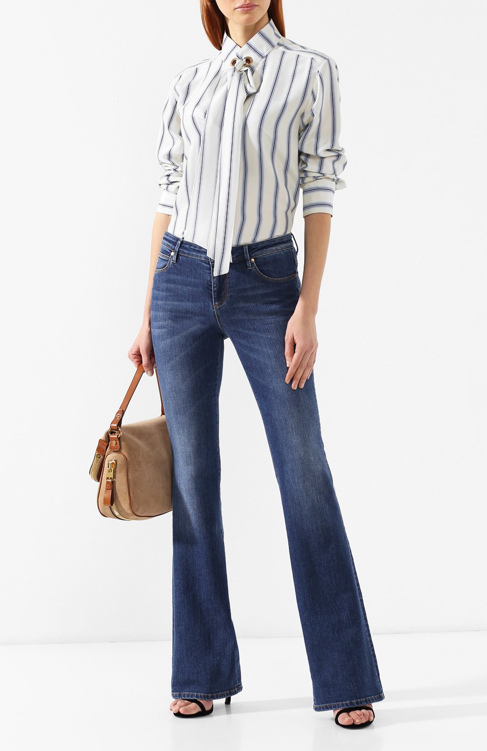 Расклешенные джинсы ROBERTO CAVALLI, арт. IQJ233/DS007, фото 2