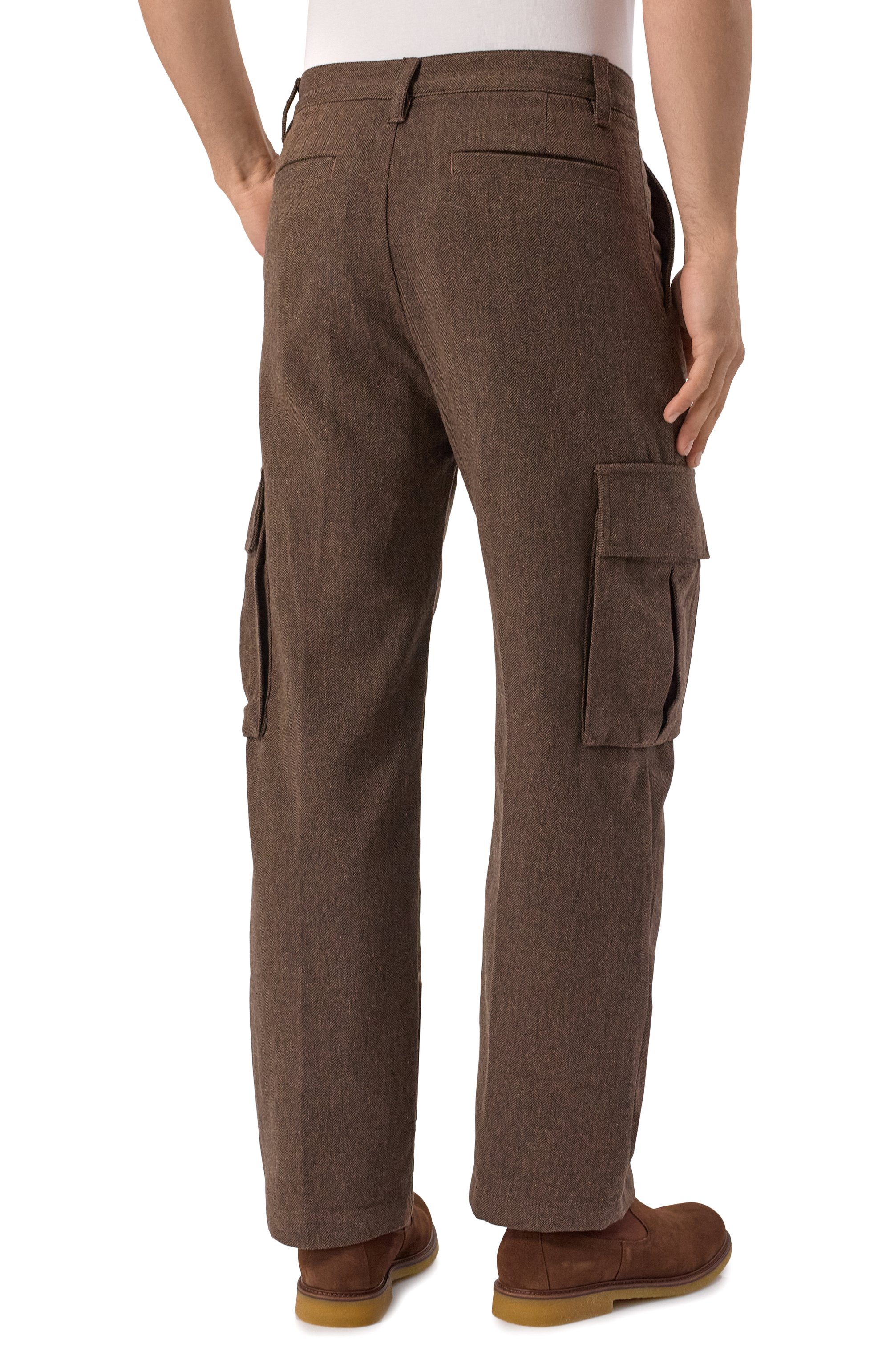 Брюки-карго из шерсти и хлопка HUGO, арт. 50541398, фото 4