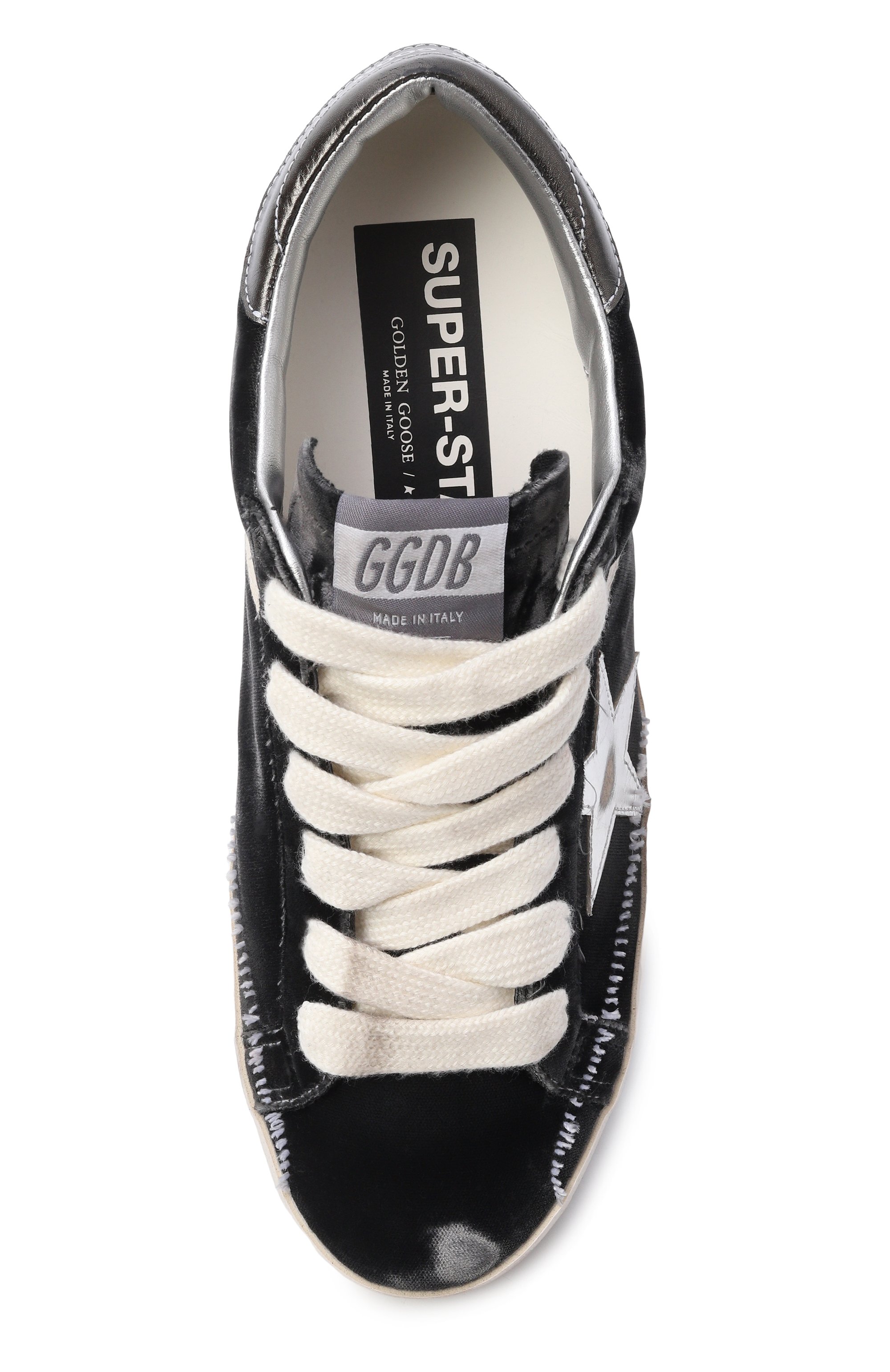 Комбинированные кеды super-star GOLDEN GOOSE DELUXE BRAND черного цвета по цене 76900 руб., арт. GWF01002.F008143, фото 6 Комбинированные кеды super-star GOLDEN GOOSE DELUXE BRAND, арт. GWF01002.F008143, фото 6