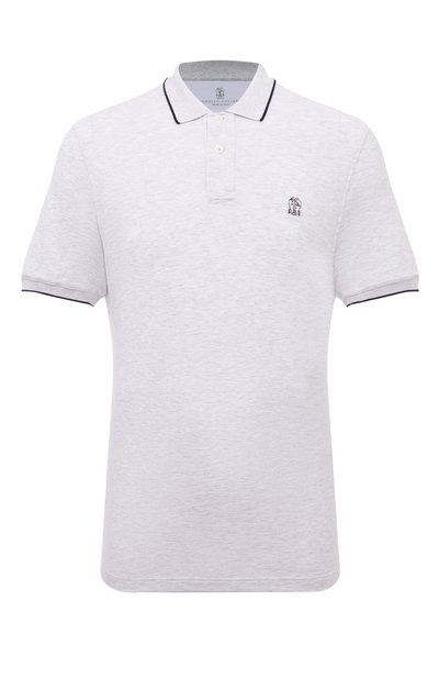 Мужское хлопковое поло BRUNELLO CUCINELLI, арт. ME8549779G