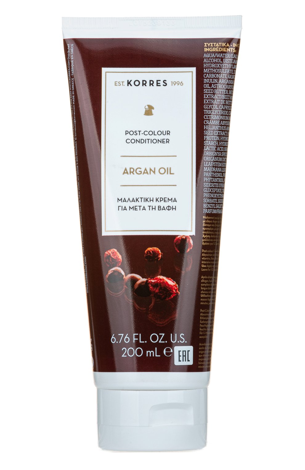 Кондиционер для окрашенных волос с аргановым маслом (200ml) KORRES, арт. 5203069075926, фото 1