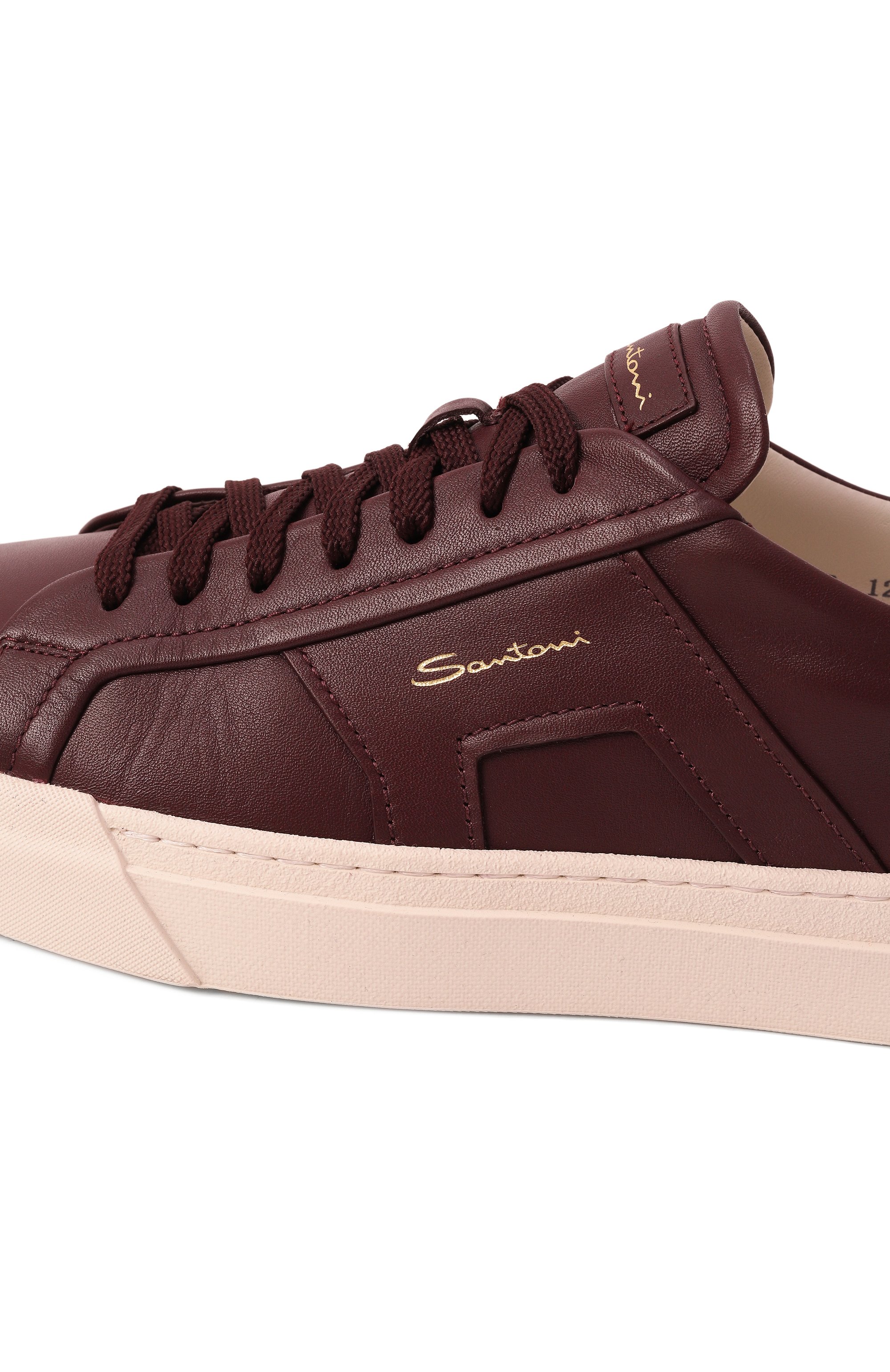 Кожаные кеды gloria SANTONI, арт. MBGG21779PNNGXWH, фото 7