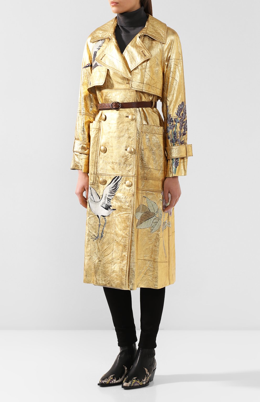 Кожаное пальто GOLDEN GOOSE DELUXE BRAND, арт. G35WP075.P3, фото 3