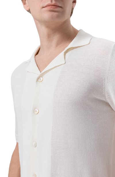Рубашка изо льна и хлопка GRAN SASSO белого цвета по цене 30850 руб., арт. 57184/18637, фото 5 Рубашка изо льна и хлопка GRAN SASSO, арт. 57184/18637, фото 5