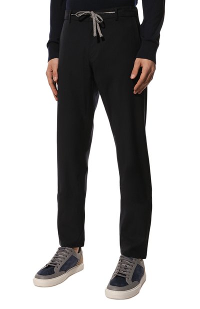 Шерстяные брюки CANALI темно-синего цвета по цене 49800 руб., арт. V1659/AR03652, фото 3 Шерстяные брюки CANALI, арт. V1659/AR03652, фото 3