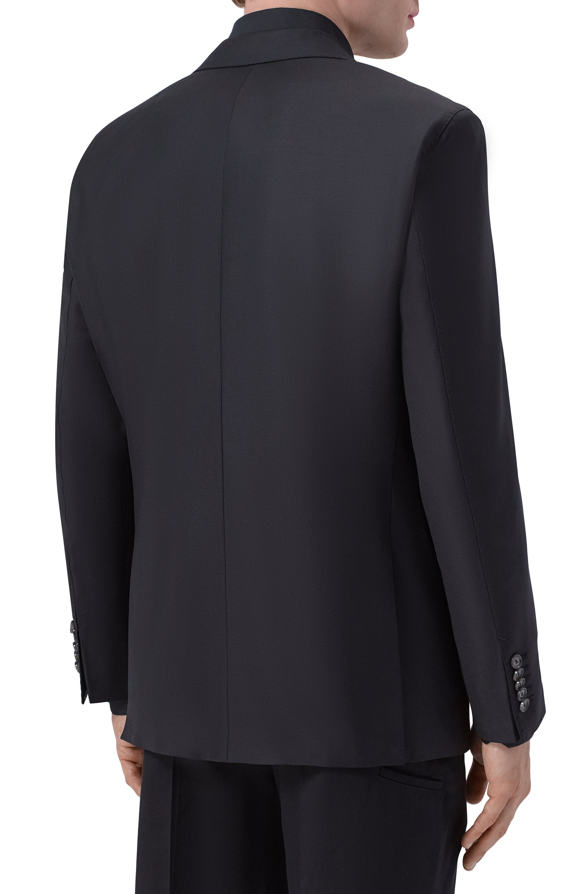 Шерстяной пиджак BOSS CAMEL черного цвета по цене 119500 руб., арт. 50509910, фото 4 Шерстяной пиджак BOSS CAMEL, арт. 50509910, фото 4