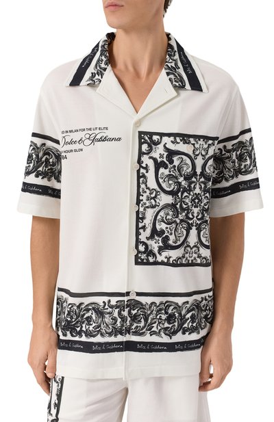 Хлопковая рубашка DOLCE & GABBANA, арт. G5JH9T/II7HN, фото 3