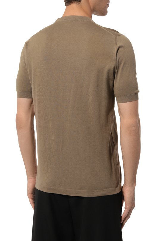 Хлопковый джемпер Kiton UMK0441K3 Коричневый  UMK0441K3 Фото 4