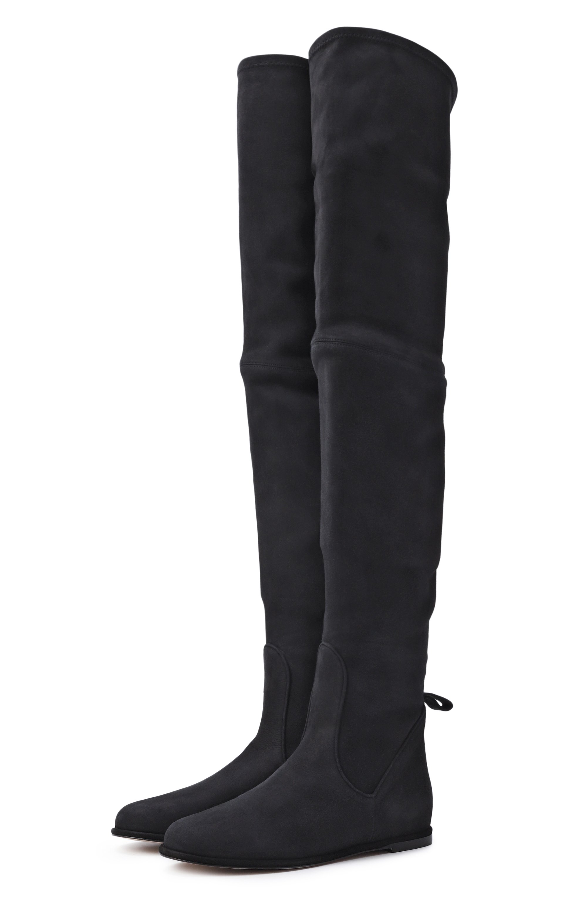 Замшевые ботфорты KITON, арт. D60833K0520H04, ф�ото 1