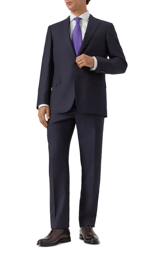 Шерстяной костюм Brioni RA000L/P5AMJ/BRUNIC0 Синий RA000L/P5AMJ/BRUNIC0