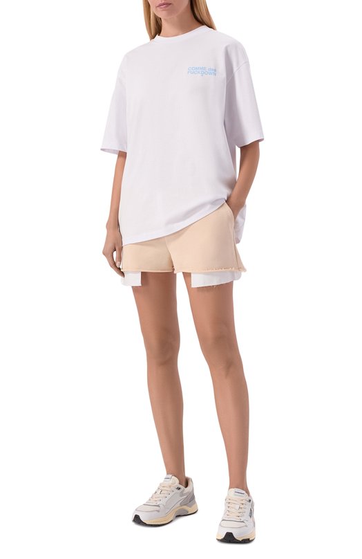 Хлопковые шорты Comme des Fuckdown CFABW01593 Бежевый  CFABW01593 Фото 2