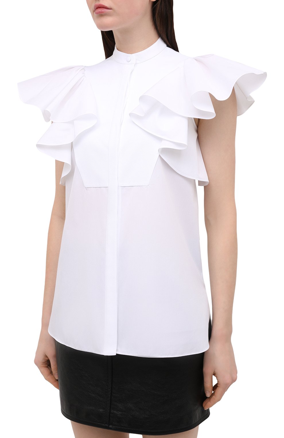 Хлопковая блузка ALEXANDER MCQUEEN, арт. 646340/QAAAD, фото 3