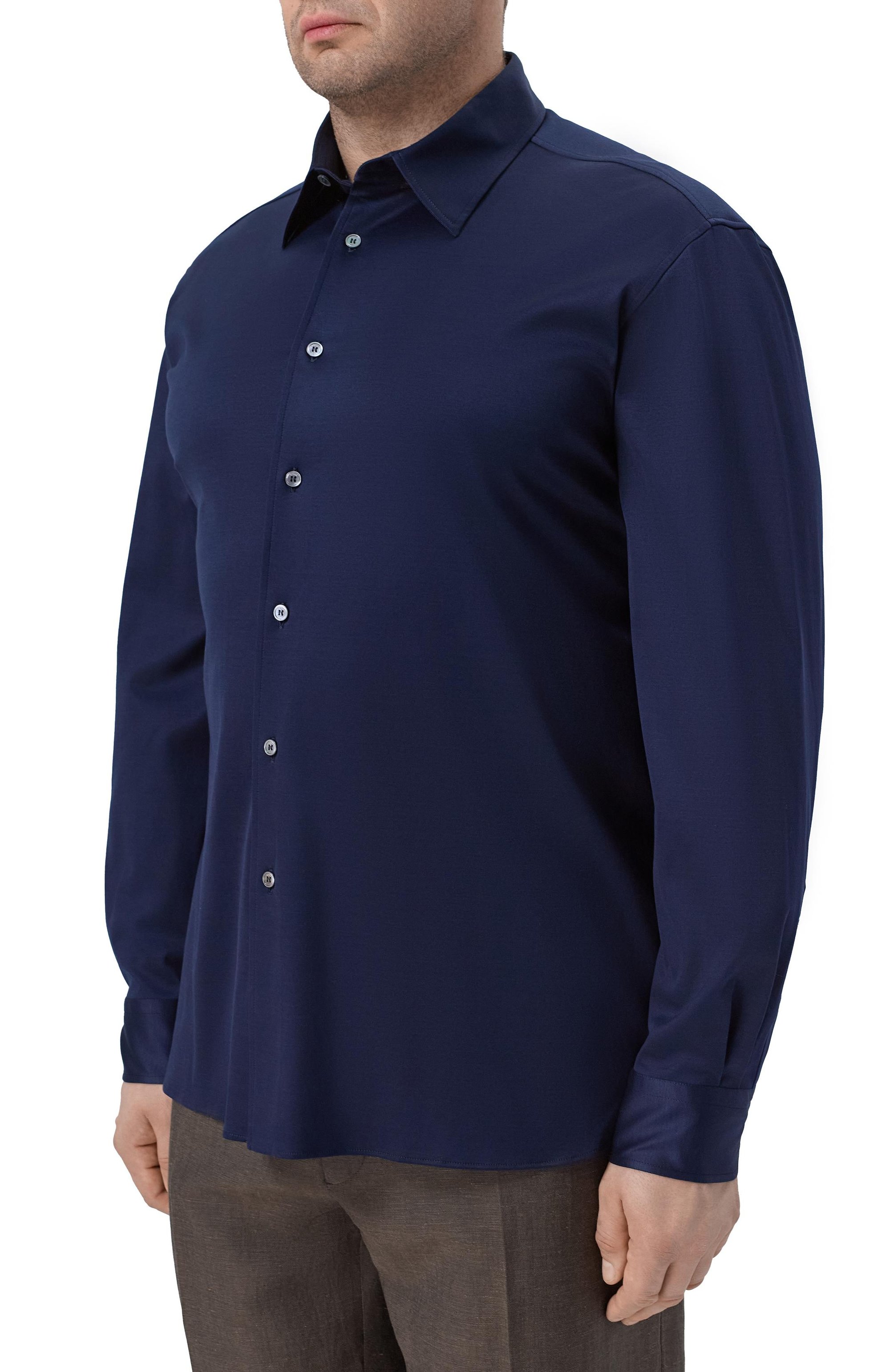 Хлопковая рубашка ZILLI, арт. ZSSH20M0100V00000, фото 3