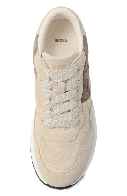 Кожаные кроссовки BOSS 50548201 Бежевый  50548201 Фото 6