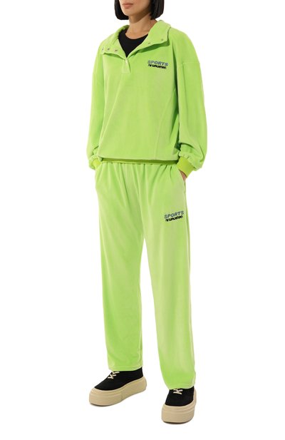 Бархатные брюки EVERREVER салатового цвета по цене 8200 руб., арт. RE-TRPN-WM-GREEN, фото 2 Бархатные брюки EVERREVER, арт. RE-TRPN-WM-GREEN, фото 2