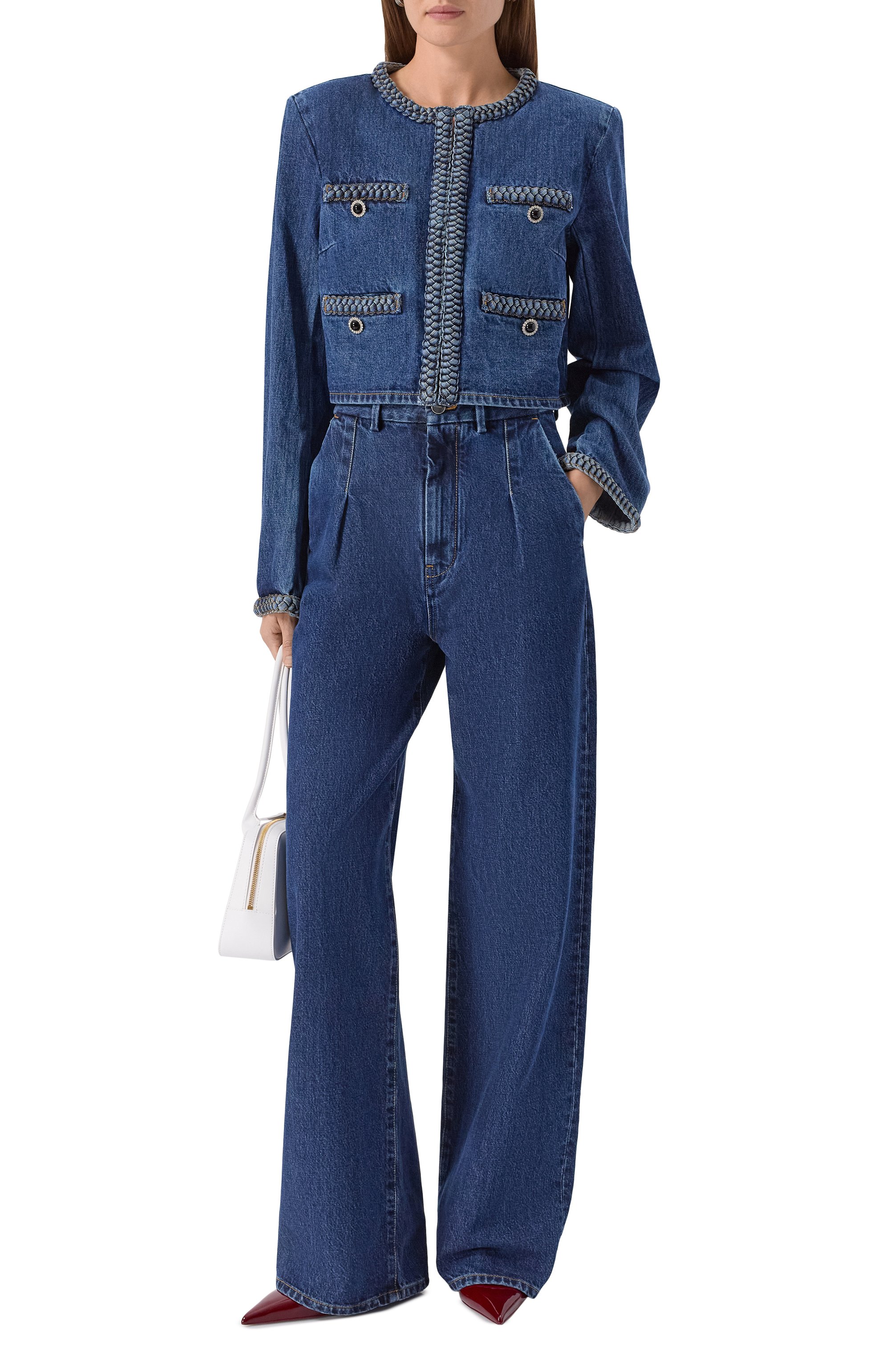 Джинсовый жакет SELF-PORTRAIT, арт. AW25814JBL, фото 2