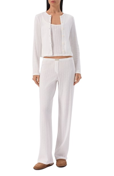 Хлопковый топ SPORTY AND RICH белого цвета по цене 12150 руб., арт. T011076326WH01, фото 2 Хлопковый топ SPORTY AND RICH, арт. T011076326WH01, фото 2