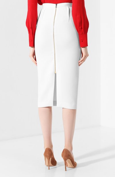 Шерстяная юбка ROLAND MOURET белого цвета по цене 62050 руб., арт. PW19/S4134/F4044, фото 4 Шерстяная юбка ROLAND MOURET, арт. PW19/S4134/F4044, фото 4